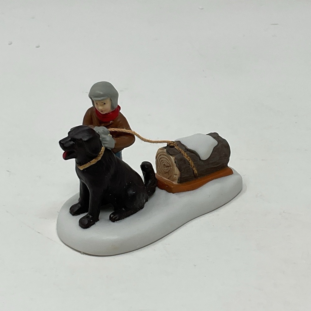 Dept 56 Dickens Village Series Heritage Getting The Christmas Yule Log 808884